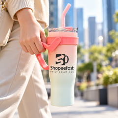 Multi Colour Tumbler with Straw & Handle (Minimum Order 50 Pcs)